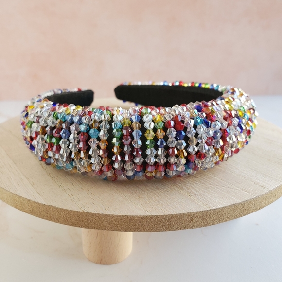 CRYSTAL covered headband dazzling prom wedding NWOT - Picture 1 of 9